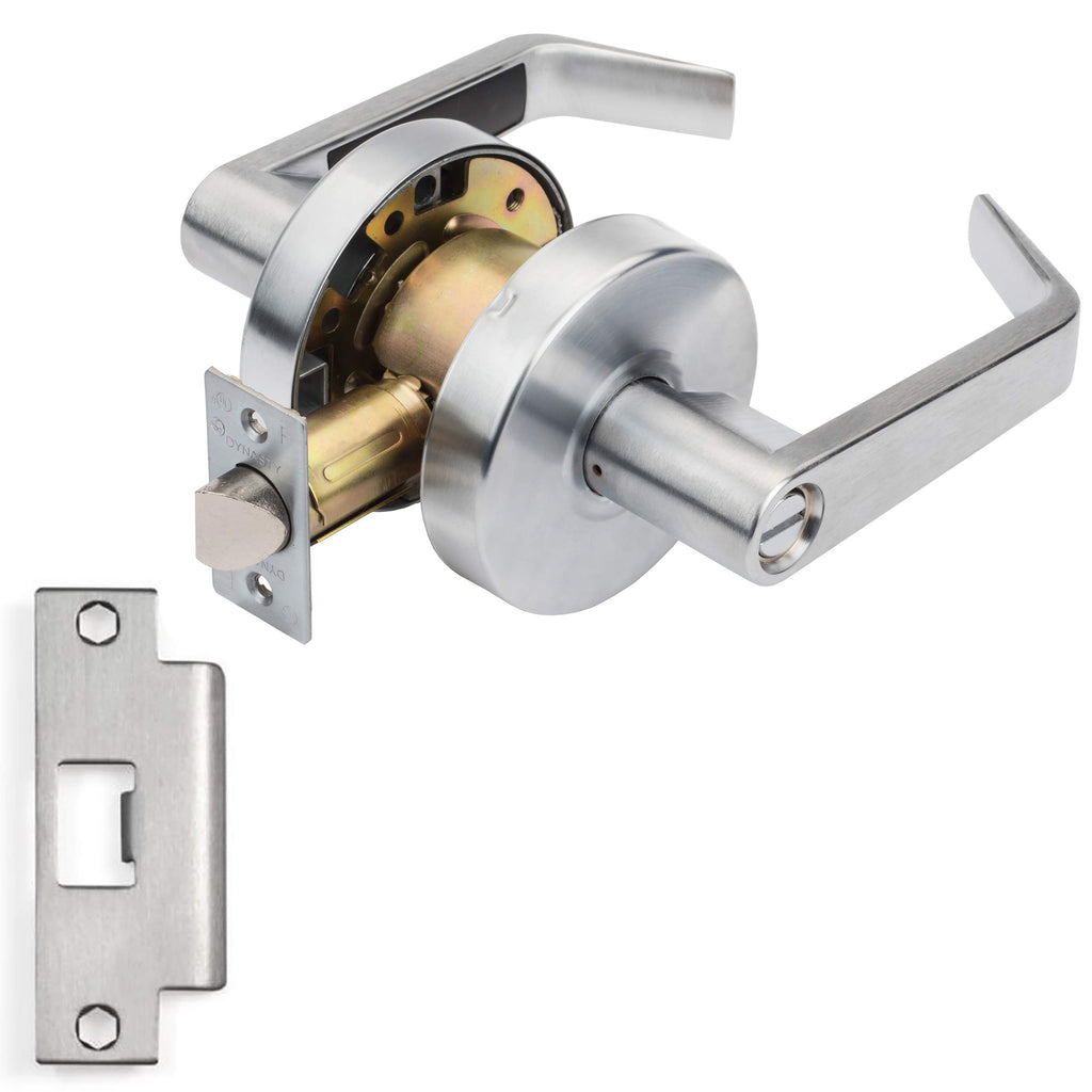 Augusta Passage Lever Set, ADA, Grade 2, Satin Chrome