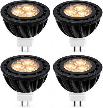 MR16 LED Bulbs 12V 5W GU5.3, 2700K Warm White, 4 Pack