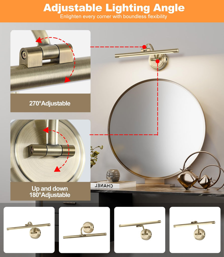 Picture Light for Wall, Battery Operated Art Light, Picture Frame Light with Remote & Timer, Cordless Wall Light