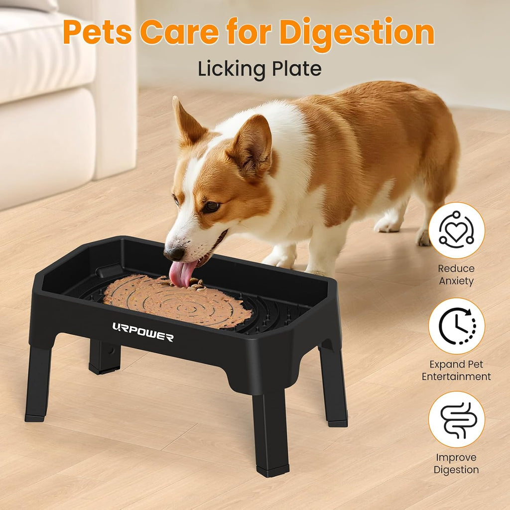Elevated Dog Bowls, 3-in-1 Double Deck Raised Dog Bowl Stand