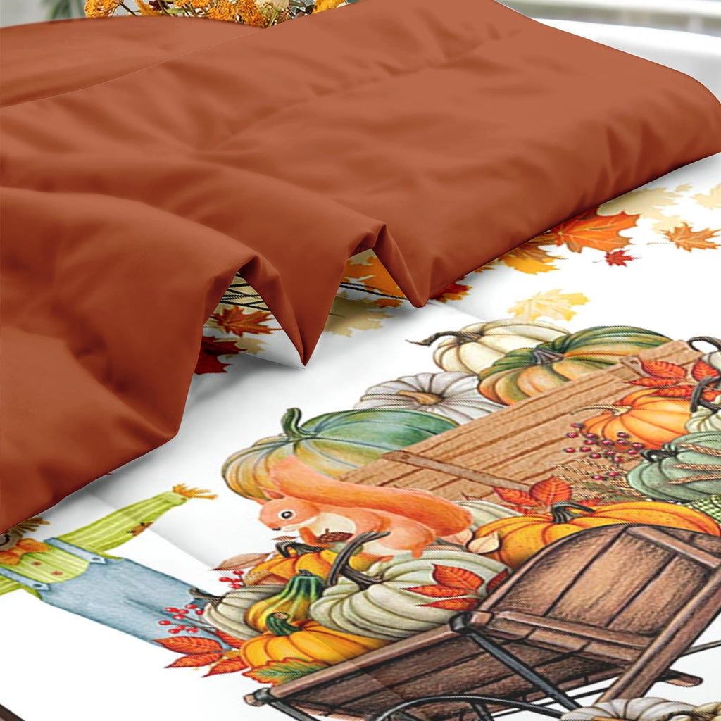 Fall Comforter Set with Sheets, 7 Pieces Farmhouse Bedding