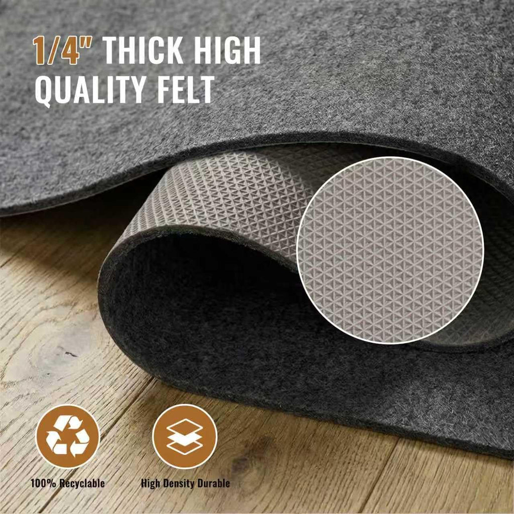 Felt Rug Pad, 3 x 5 Ft Rubber Non-Slip Rug Pad Gripper, Keep Rugs Secure and in Place, Extra Strong Under Carpet Mat