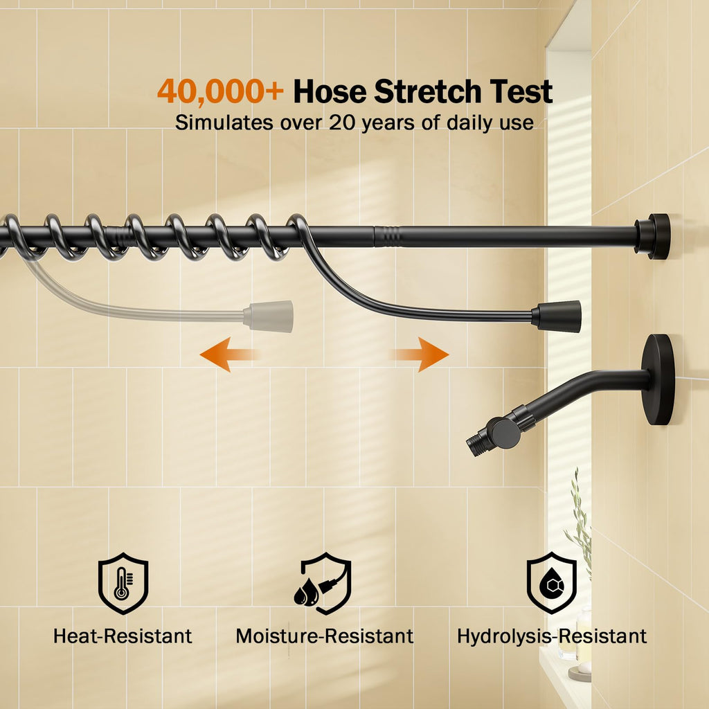 Dual Shower Head with Magnetic Handheld, Double Showerhead Gifts, Black