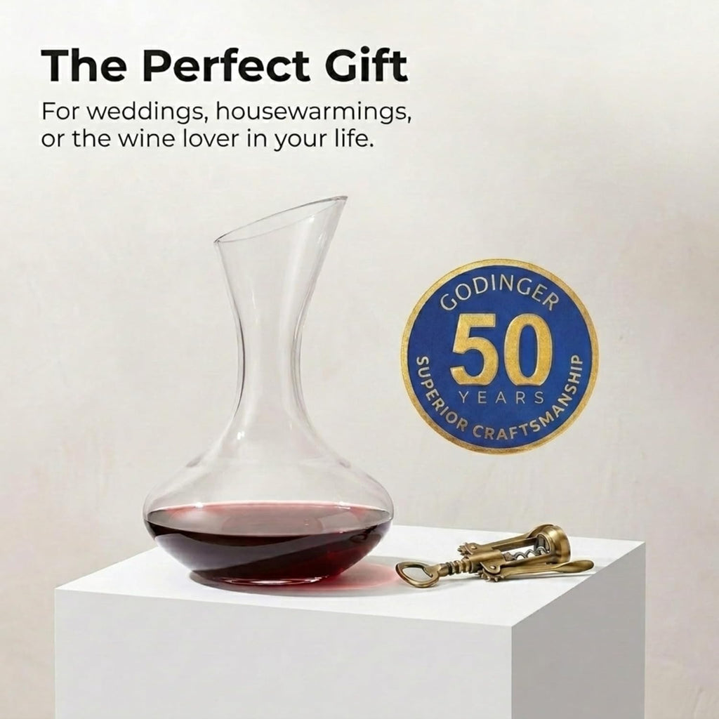 Wine Decanter Carafe, Hand Blown Wine Decanter Aerator - Wine Gifts