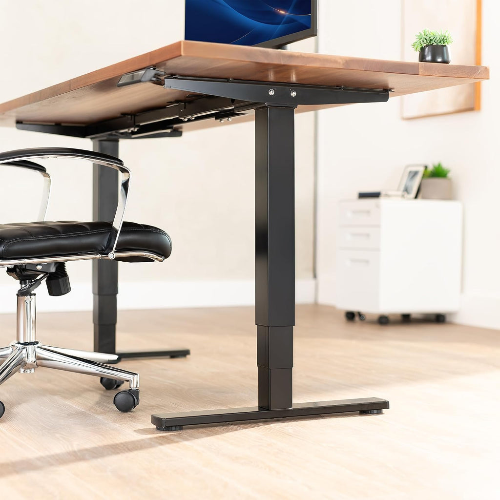 Black Dual Motor Standing Desk Frame, DESK-EV02RB | Electric, For 40 to 84 in Table Tops, Holds 220 lbs, 3-Stage