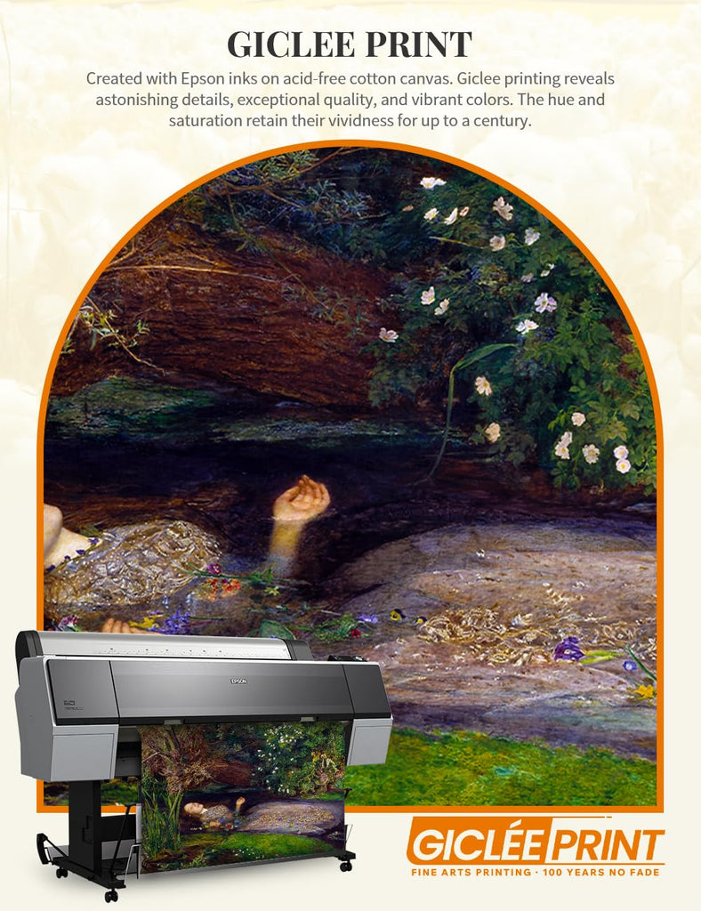 Ophelia Canvas Wall Art, Gallery Wrapped, 18x12