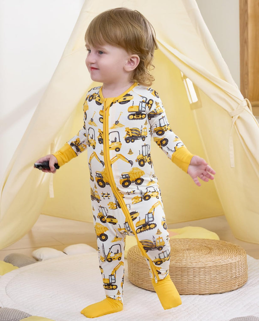 Bamboo Viscose Baby Footie Pajama, Zipper Sleeper Boys Girls