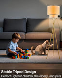 Tripod Floor Lamp, Modern Floor Lamps, Standing Lamp with Dual Drum, E26 Bulb Included, 67.7" Tall Floor Lamp