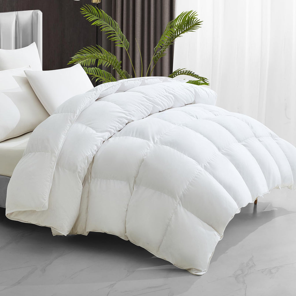 Feather Down Comforter King, Lightweight Duvet Insert