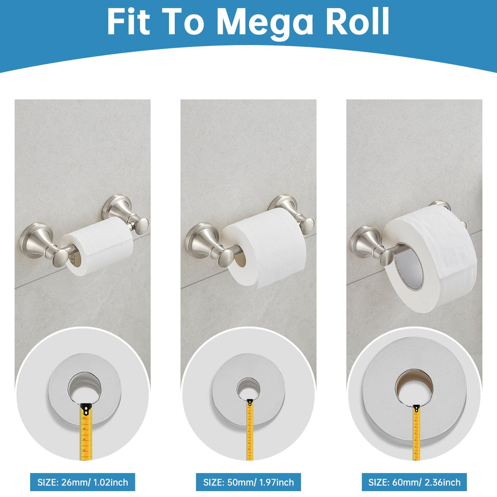 Pivoting Toilet Paper Holder, Wall Mounted, Brushed Nickel