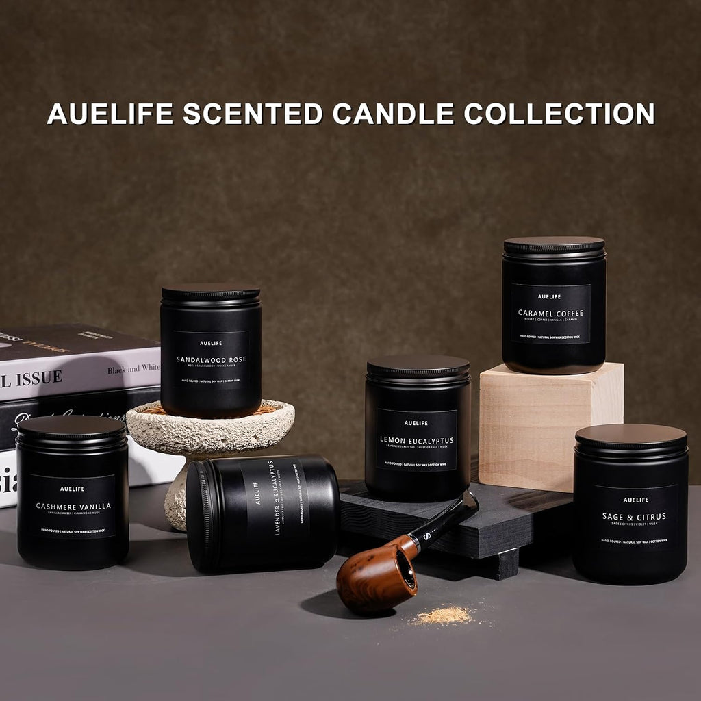 Candles for Men Gift Set, 4 Pack Soy Wax, Masculine - Set of 4