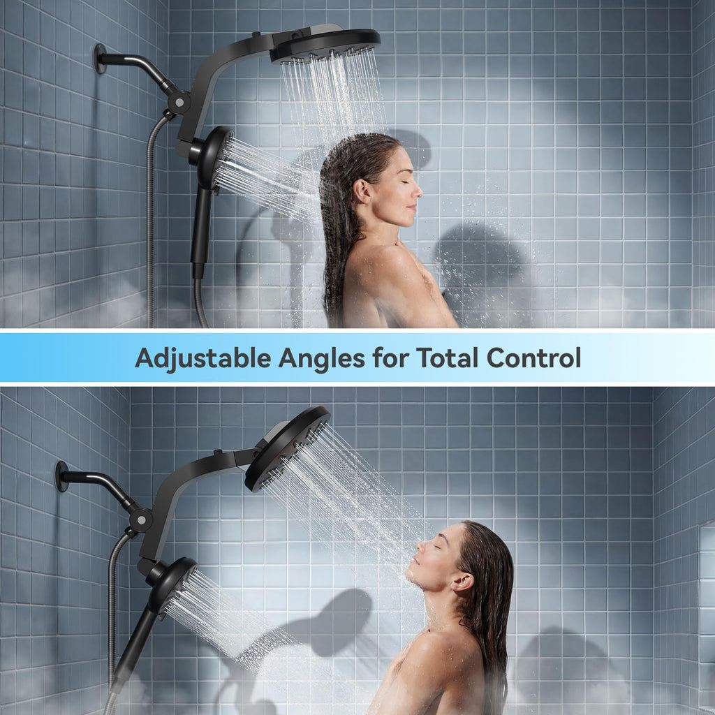 High Pressure Magnetic Shower Head with Handheld Combo Matte Black