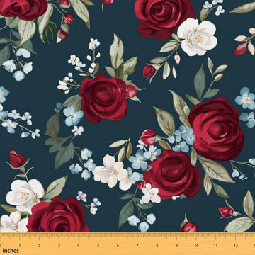 Rose Fabric By the Yard, 2 Yards
