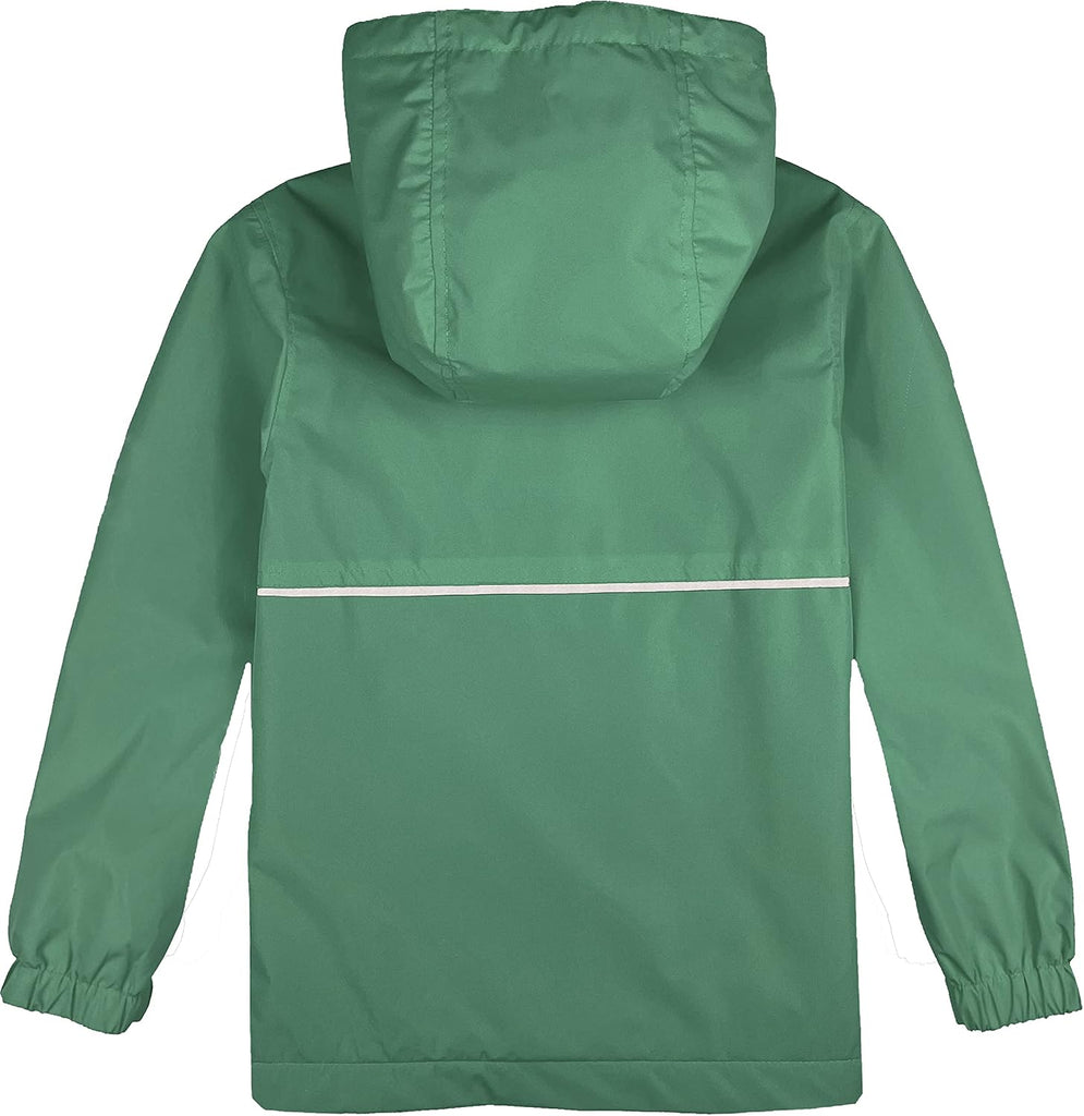 Boys Rain Jackets Lightweight Waterproof Hooded fleece Raincoats Windbreakers for Kids