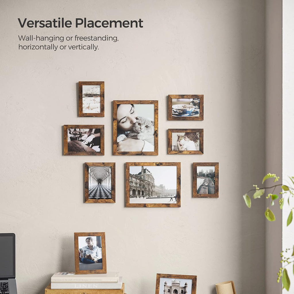 Picture Frames, Collage Picture Frames Set of 10, Two 8x10, Four 5x7, Four 4x6, Photo Frame for Wall Gallery Decor