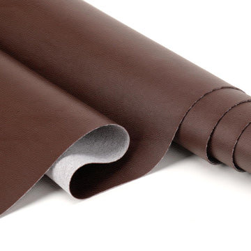 Faux Leather Fabric Smooth Solid 54" x 36" (Dark Brown)
