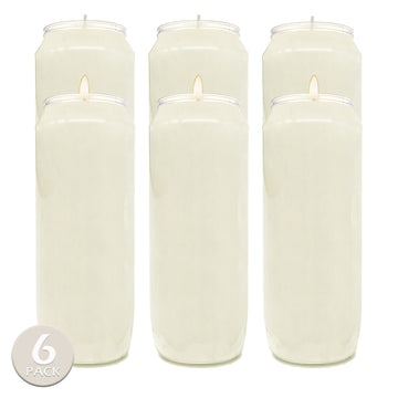 9 Day Prayer Candles 7 inch Tall Pillar Candles for Religious, Memorial, Party Decor, Vigil and Emergency Use