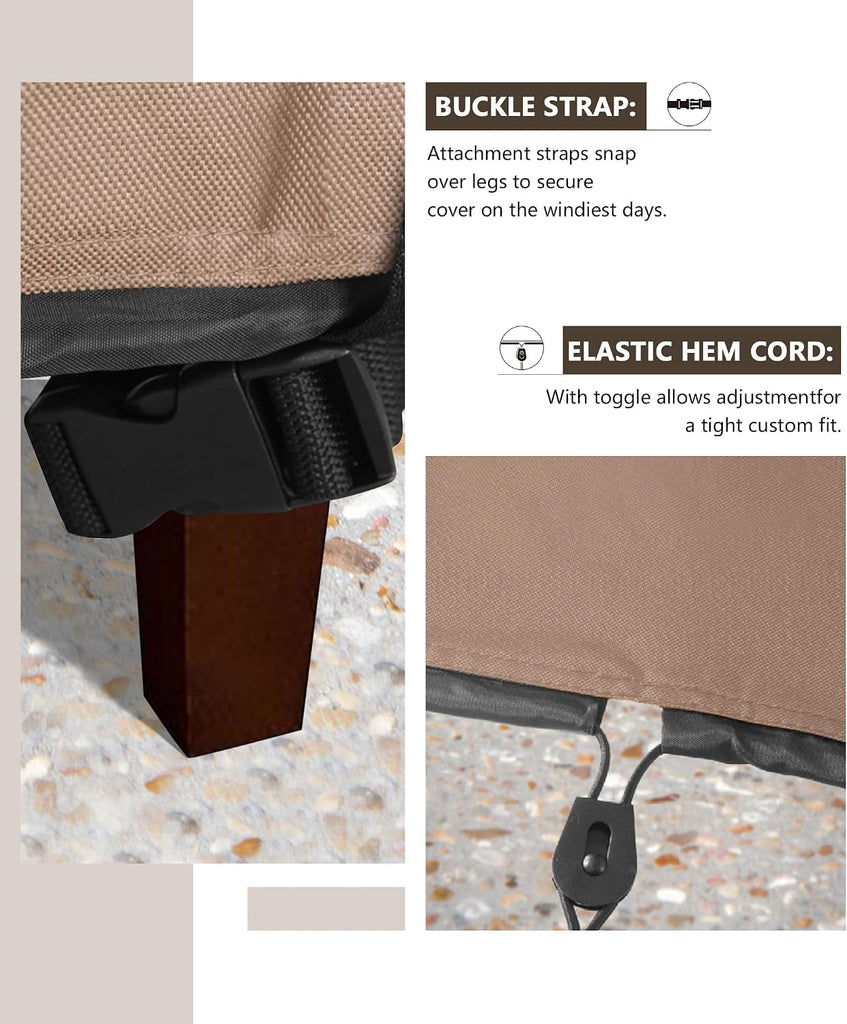 Waterproof Patio Chair Cover - Outdoor Lounge Deep Seat Single Lawn Chair Cover Fits Up to 28W x 30D x 32H inches