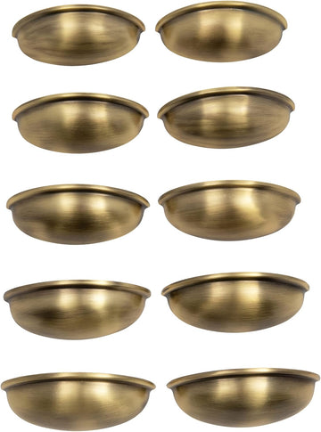 Cup Handle Pull 3" Hole Center - Antique Brass
