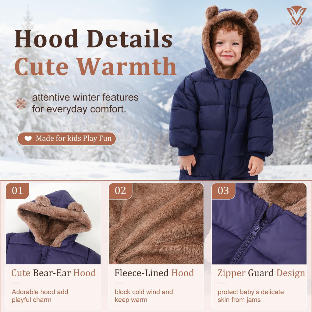 Baby Boy Girl Snowsuit Infant Winter Clothes Toddler Snow Suit