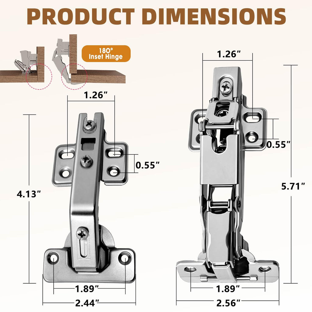 Corner Cabinet Hinge, Soft Close Lazy Susan Hinge 180°&135° for Bifold Door
