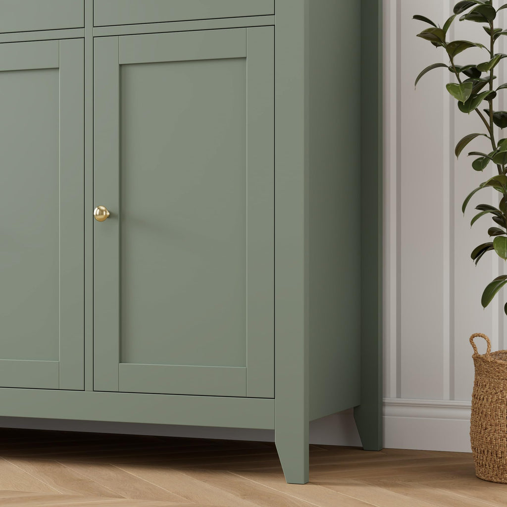 55" W Buffet Cabinet with Storage, Kitchen Storage Cabinet, Green