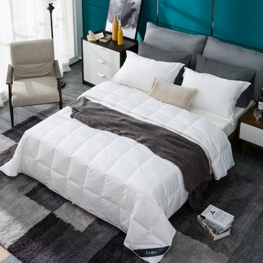 Summer Down Comforter, Lightweight Duvet Insert, White