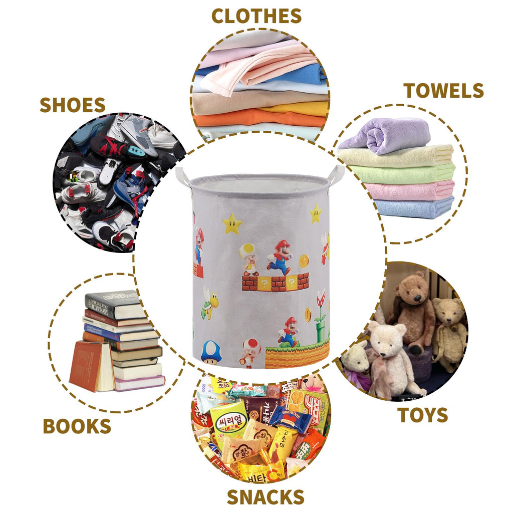 Super Storage Basket, Baby Laundry Large Hamper, Waterproof Nursery Bedroom Decor, Brothers Dirty Clothes Basket for