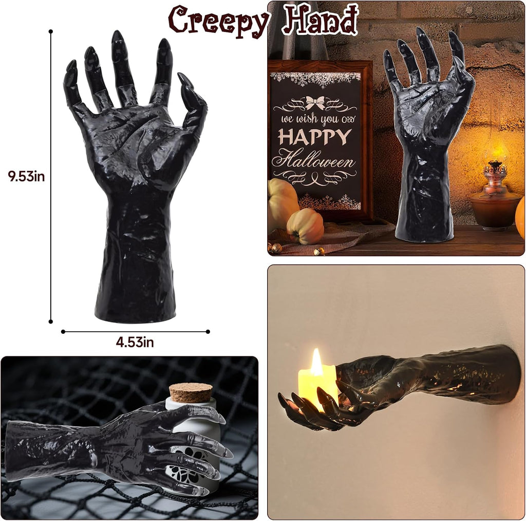 Halloween Decorations Indoor Gothic Decor: Wall Mounted Hands - Set of 3