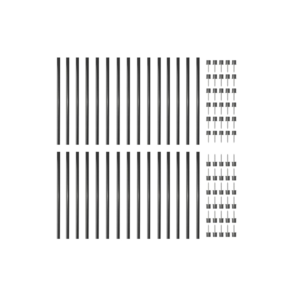 Contractor Pack of 32 Round balusters-30 Pack with connectors Baluster, Black