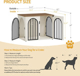 31.5'' Wooden Dog Crate Furniture, Indoor Dog Kennel Dogs Cage for Small/Medium Dogs