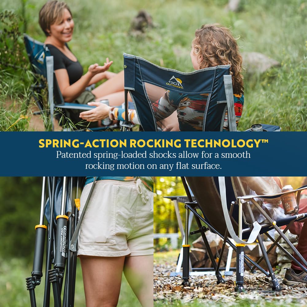 Comfort Pro Rocker Camping Chair - Indigo Blue