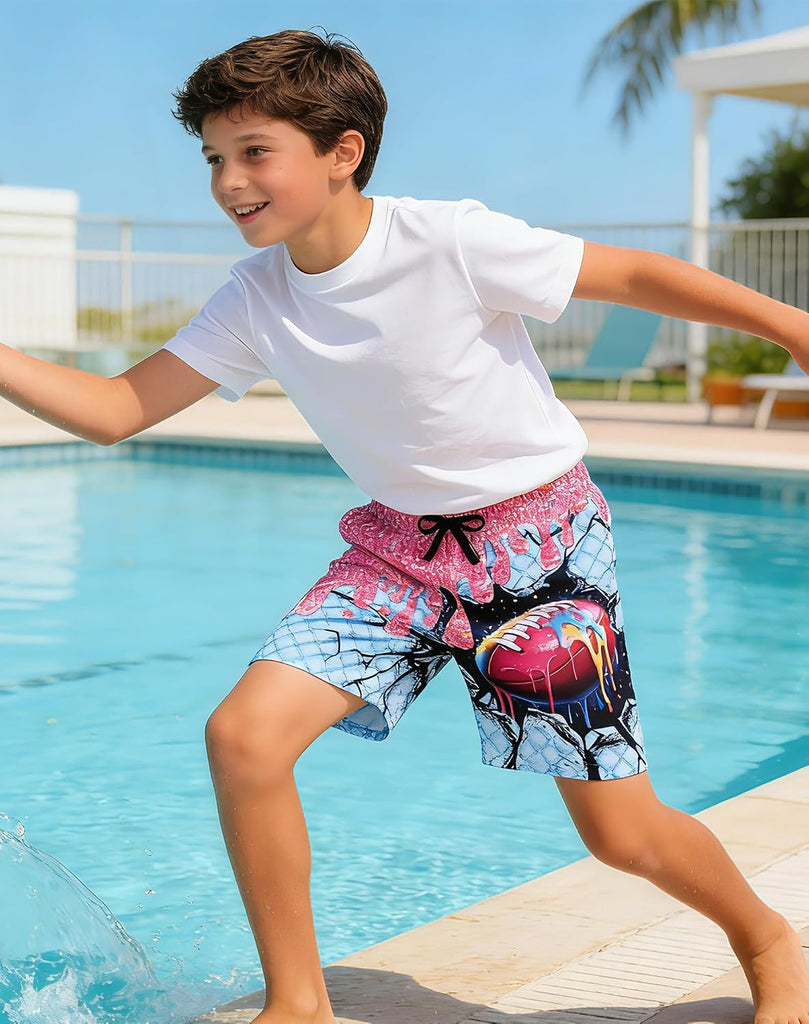 Boys Swim Trunks with Compression Liner Swimming Shorts