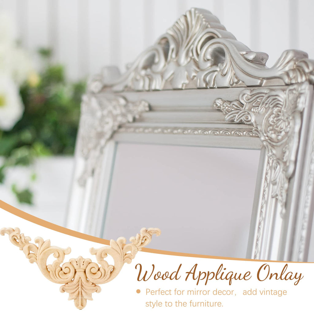 5 Pcs Wood Appliques and Onlay for Furniture, Small Size, Delicate
