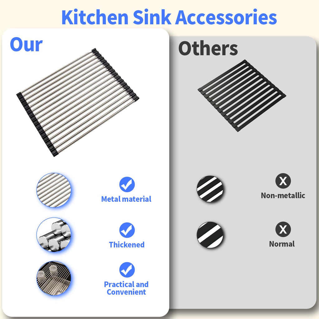 Black Undermount Kitchen Sink, 32 Inch Single Bowl Workstation Stainless Steel Sink, 81.3×45.7cm Black Kitchen Basin