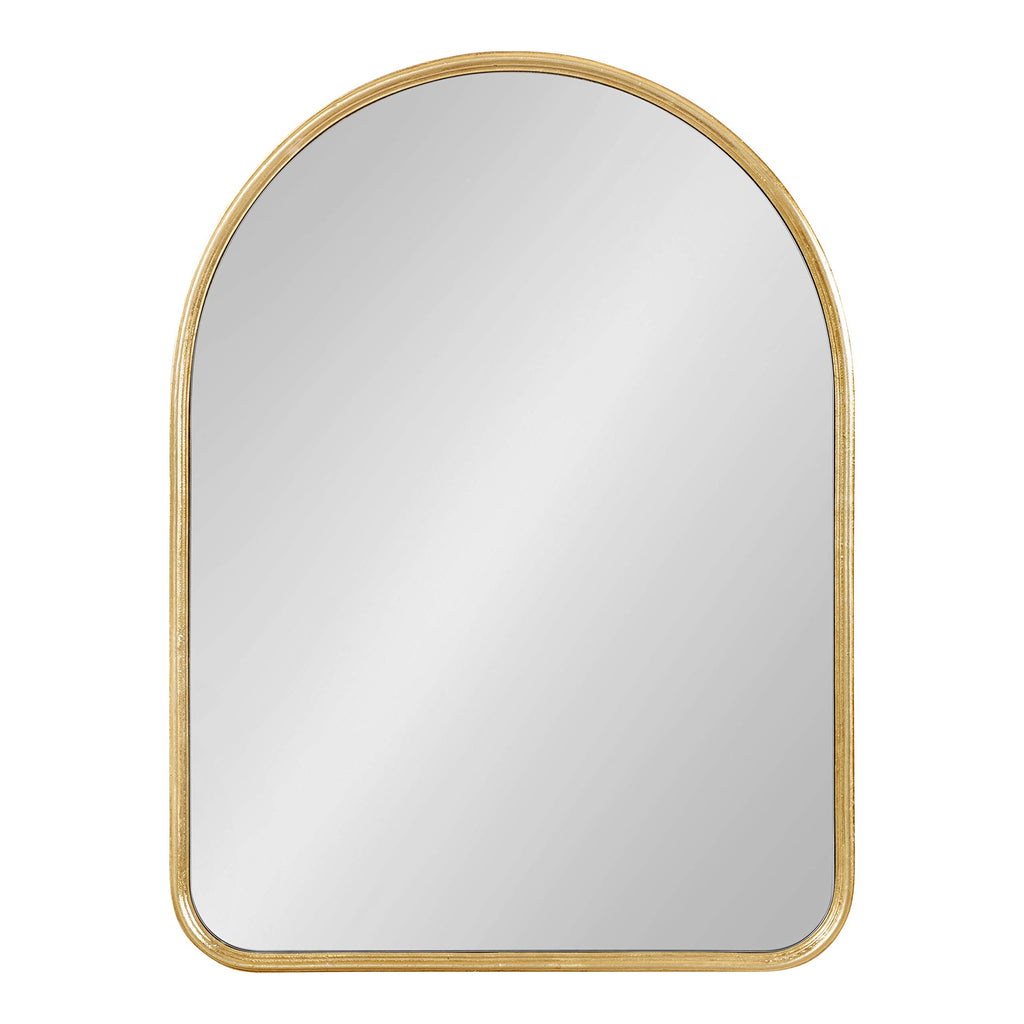 Caskill Midcentury Arched Wall Mirror, 18 x 24, Gold, Decorative Modern Mirror for Wall Display