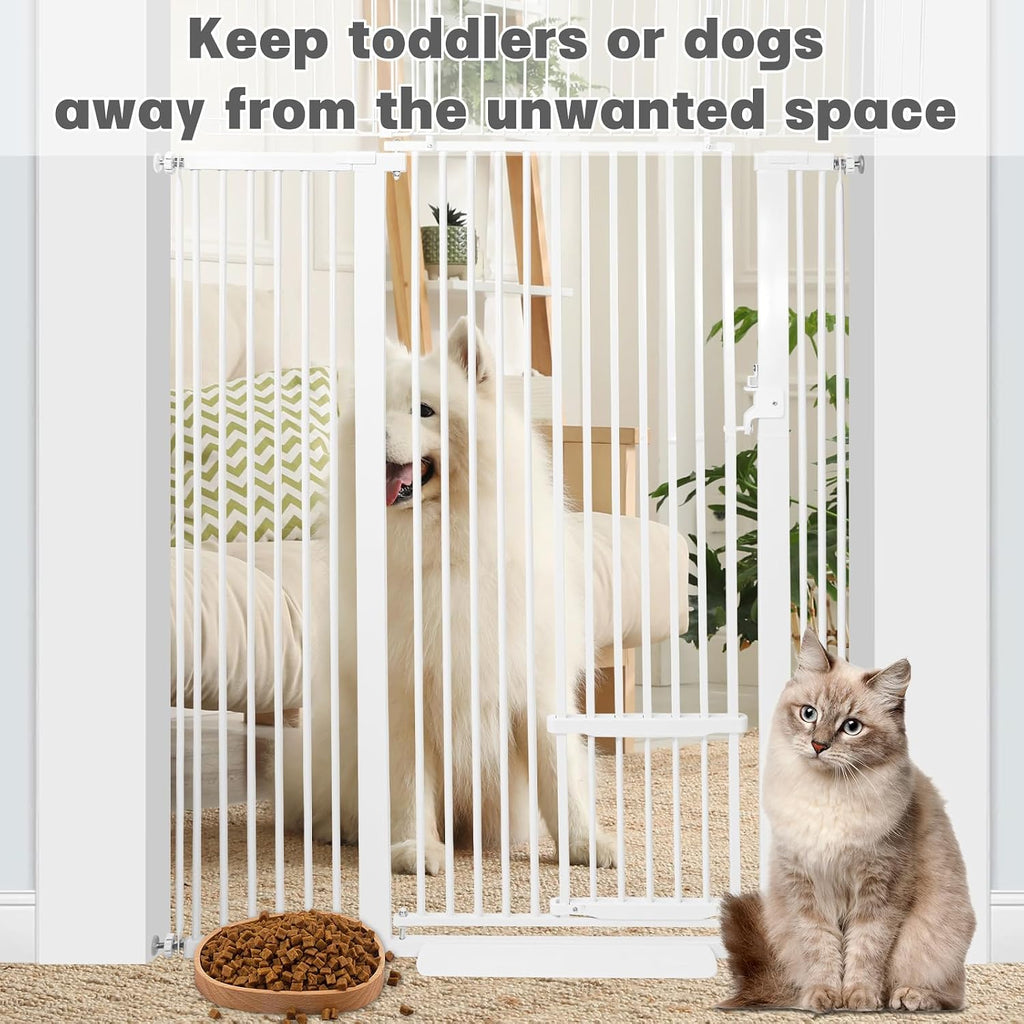 71 Inch Extra Tall Pet Gate with Small Cat Door