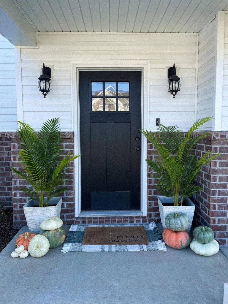 5ft Artificial Palm Tree Decor, 5 Feet Faux Plant Fake Silk Tropical Kentia Areca Trees with Pot for Indoor Outdoor