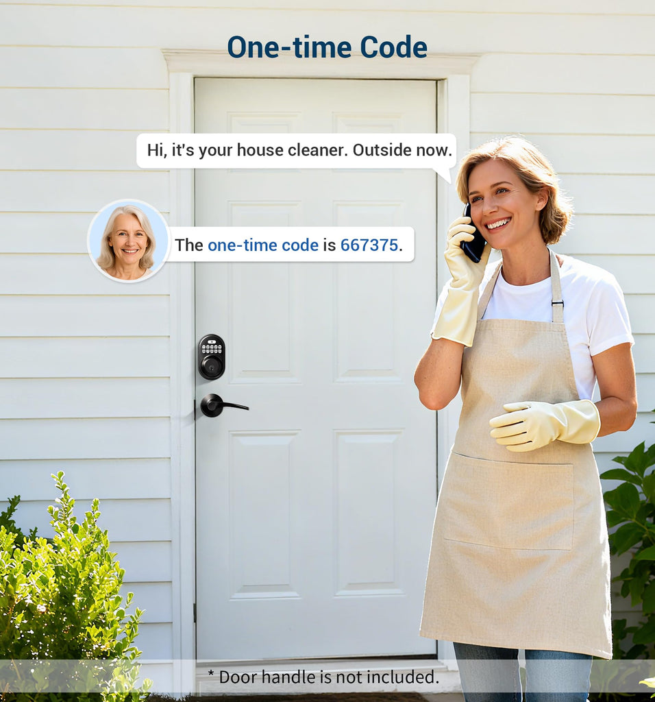 RZ-A Electronic Keypad Deadbolt Door Lock, Matte Black