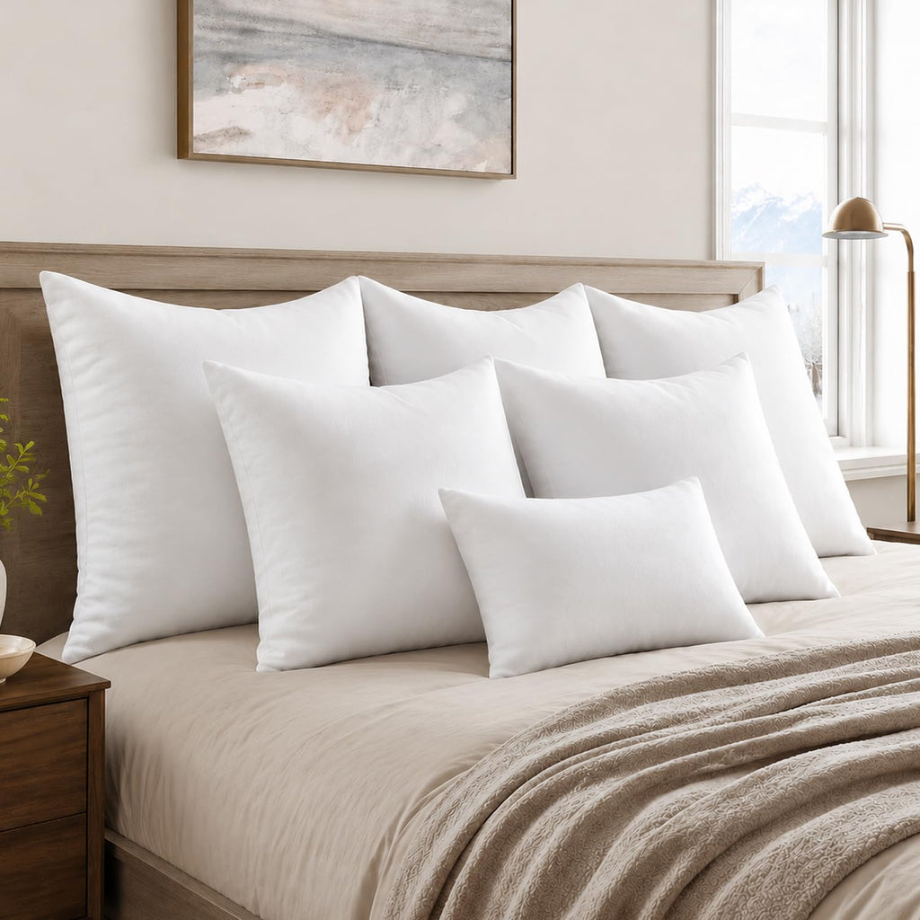 26x26 Euro Pillow Inserts 4 Pack, Throw Pillows for Couch Bed