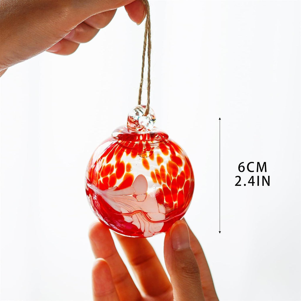 Hand-Blown Glass Ornament Balls 2.3'' Hanging Witches Ball Gazing Ball - Set of 6