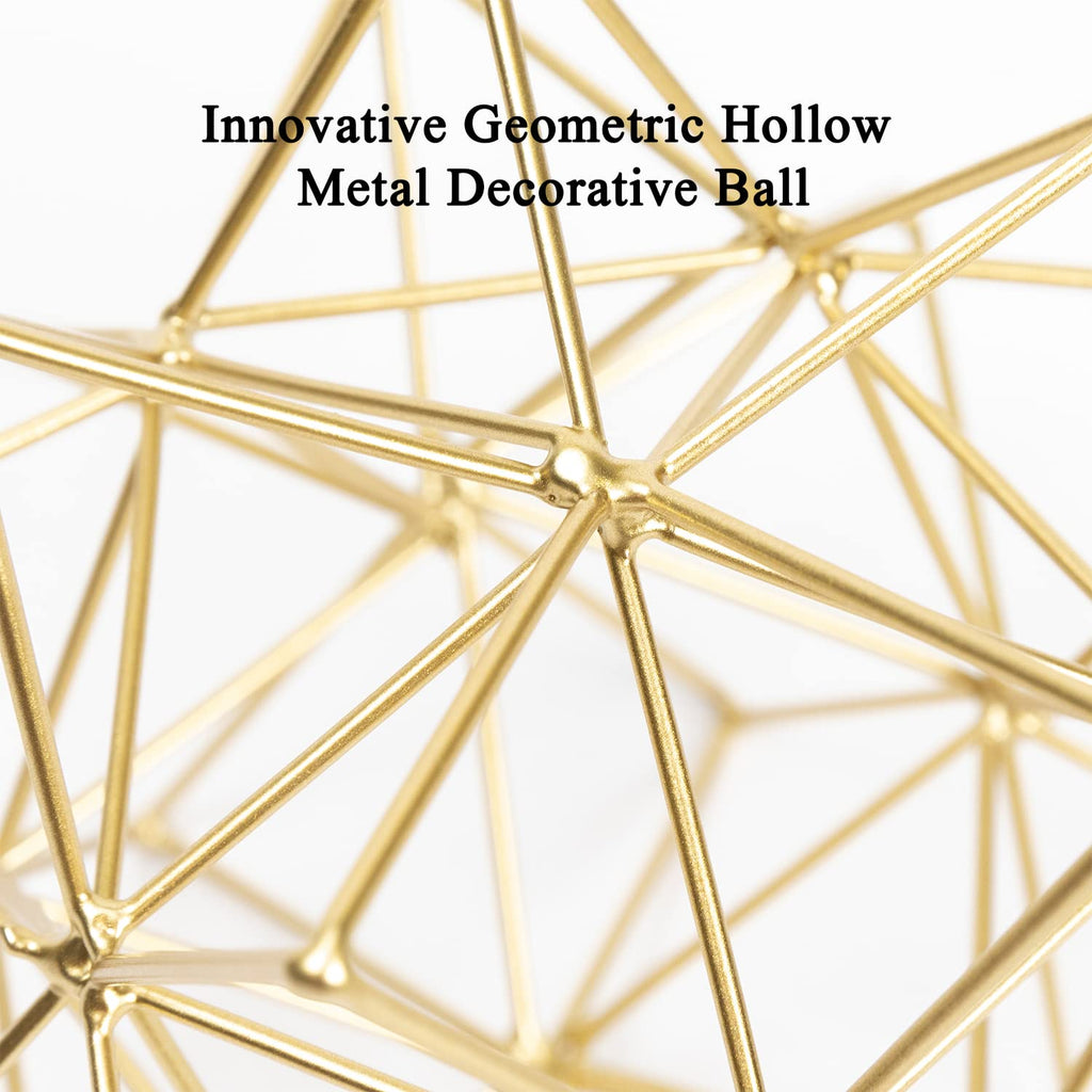 Metal Geometric Table Top Decor, 3D Metal Geometric Sculpture