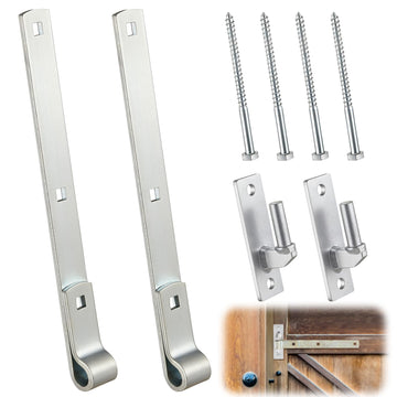 4 Pack 12" Strap Hinge Kit Heavy Duty Wall Mount Gate Hinge, Sliver