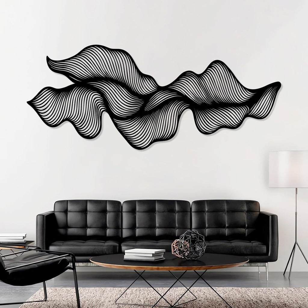 Modern Abstract Metal Wall Decor, Flowing Lines Metal Wall Art, Modern Luxury Wall Hanging, Modern Abstract Wall Art