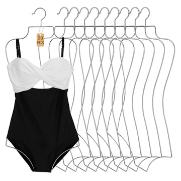 20 Pcs Silver Bathing Suit Hangers, Lingerie Organizer for Women