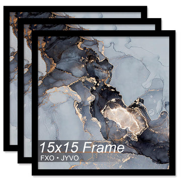 15x15 Frame Set of 3 for Picture Photo Poster Square Wall Mount
