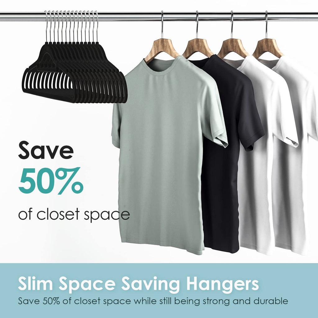 Velvet Hangers Non Slip Felt Hangers, Velvet Clothes Hangers Space Saving
