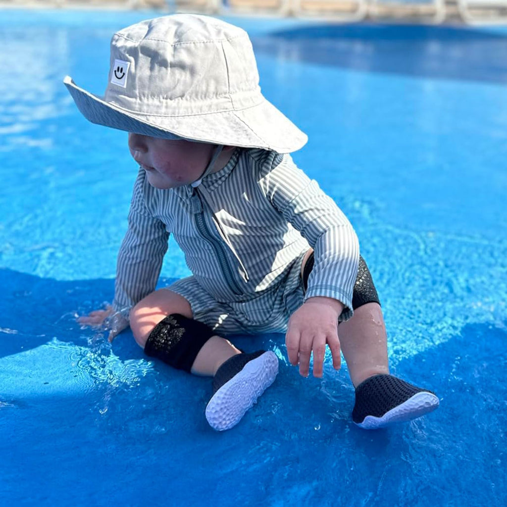 Boys Girls Barefoot Swim Water Shoes Beach Walking Sandals Athletic Sneakers Black Infant