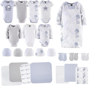 Baby Layette Gift Set for Baby Boys or Girls - 23 Piece New Born Unisex Gift Set, Clothes & Newborn Essentials Must