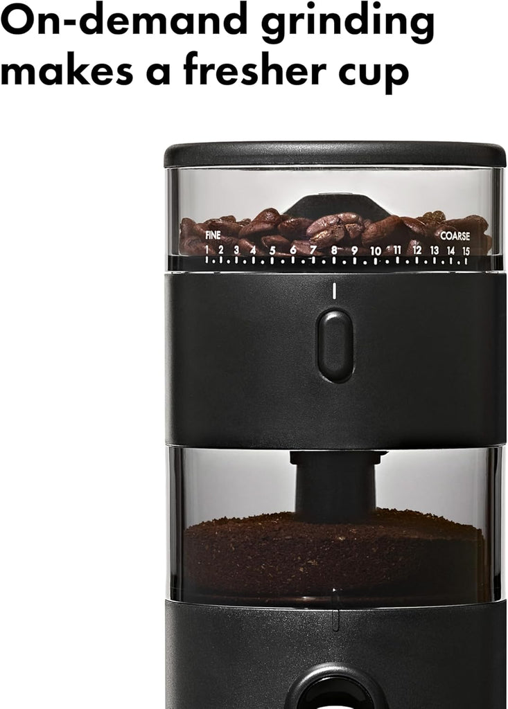 Brew Compact Conical Burr Electric Coffee Bean Grinder - 50g Capacity | Countertop Coffee Grinder, Consistent Grind